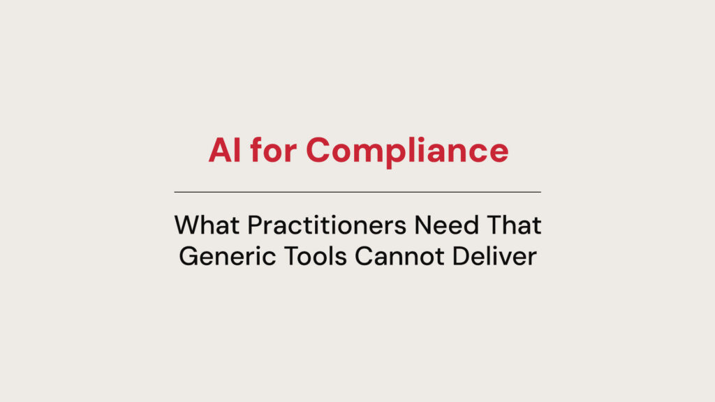 AI for compliance blog banner