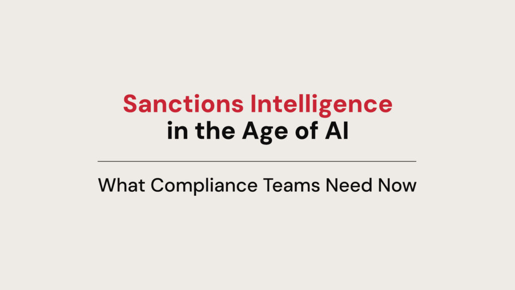 Sanctions Intelligence banner