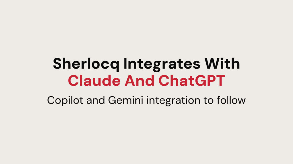 Sherlocq Integrates with Claude and ChatGPT Banner