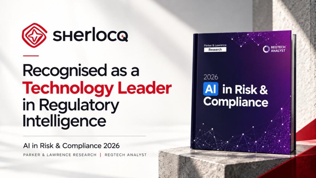 Sherlocq recognised as a Technology Leader in Regulatory Intelligence in the AI in Risk & Compliance 2026 report by Parker & Lawrence Research and RegTech Analyst